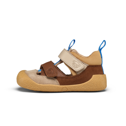 AFFENZAHN Barfuß Halbsandale Leder FREELY AFFENZAHN - beige / braun