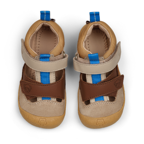 AFFENZAHN Barfuß Halbsandale Leder FREELY AFFENZAHN - beige / braun