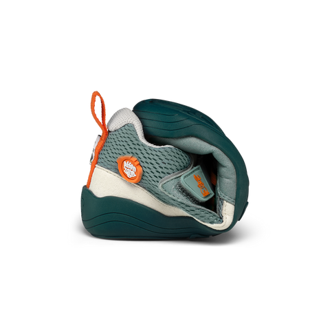 AFFENZAHN Halbschuh VEGAN Cheerly HASE - petrol / orange by AFFENZAHN