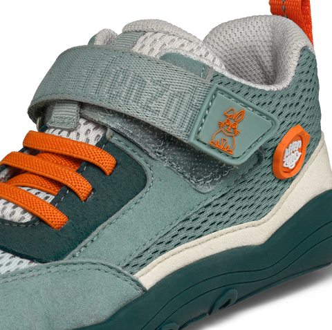AFFENZAHN Halbschuh VEGAN Cheerly HASE - petrol / orange by AFFENZAHN