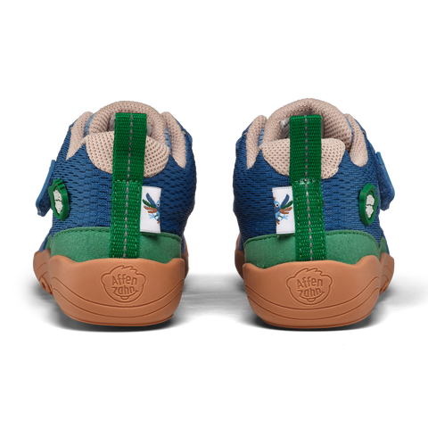 AFFENZAHN Halbschuh VEGAN Cheerly PARADIESVOGEL - blau / zimt / grün