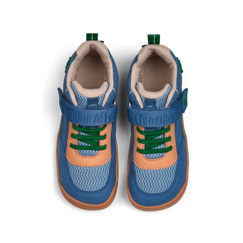 AFFENZAHN Halbschuh VEGAN Cheerly PARADIESVOGEL - blau / zimt / grün