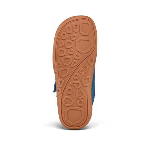 AFFENZAHN Halbschuh VEGAN Cheerly PARADIESVOGEL - blau / zimt / grün