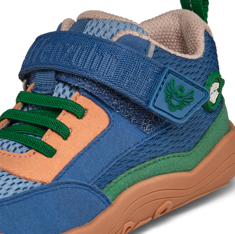 AFFENZAHN Halbschuh VEGAN Cheerly PARADIESVOGEL - blau / zimt / grün