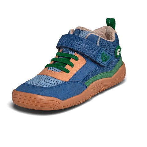 AFFENZAHN Halbschuh VEGAN Cheerly PARADIESVOGEL - blau / zimt / grün