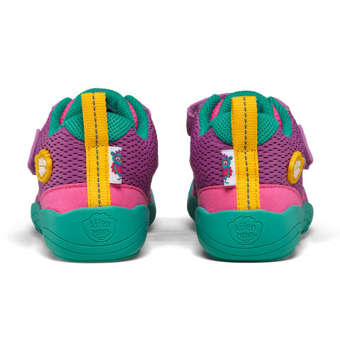 AFFENZAHN Halbschuh VEGAN Cheerly EULE - lila / türkis by AFFENZAHN