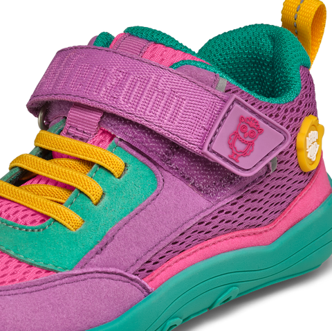 AFFENZAHN Halbschuh VEGAN Cheerly EULE - lila / türkis by AFFENZAHN