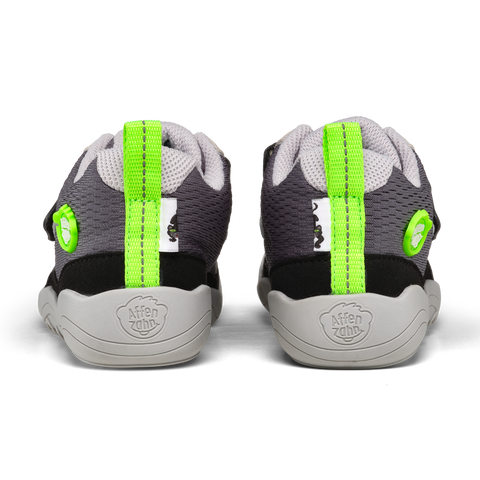 AFFENZAHN Halbschuh VEGAN Cheerly PANTHER - schwarz / grau / neongrün by AFFENZAHN