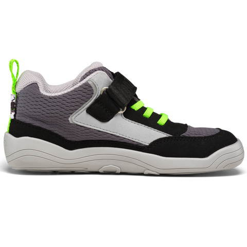 AFFENZAHN Halbschuh VEGAN Cheerly PANTHER - schwarz / grau / neongrün