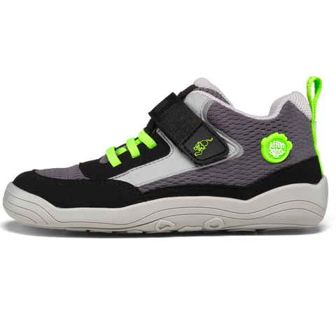 AFFENZAHN Halbschuh VEGAN Cheerly PANTHER - schwarz / grau / neongrün