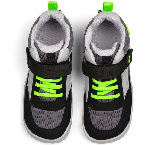 AFFENZAHN Halbschuh VEGAN Cheerly PANTHER - schwarz / grau / neongrün