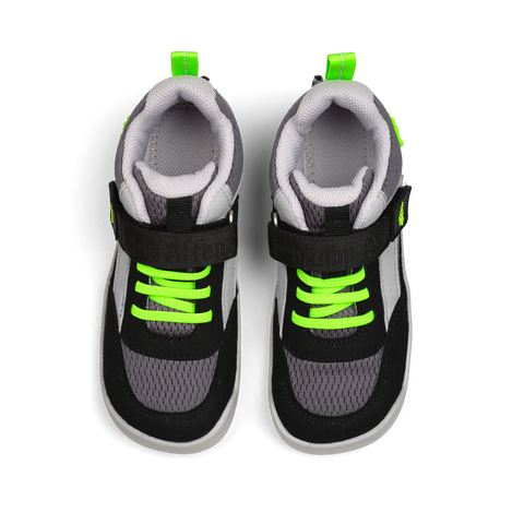 AFFENZAHN Halbschuh VEGAN Cheerly PANTHER - schwarz / grau / neongrün by AFFENZAHN