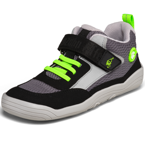 AFFENZAHN Halbschuh VEGAN Cheerly PANTHER - schwarz / grau / neongrün