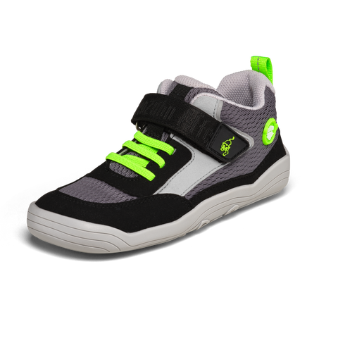 AFFENZAHN Halbschuh VEGAN Cheerly PANTHER - schwarz / grau / neongrün by AFFENZAHN