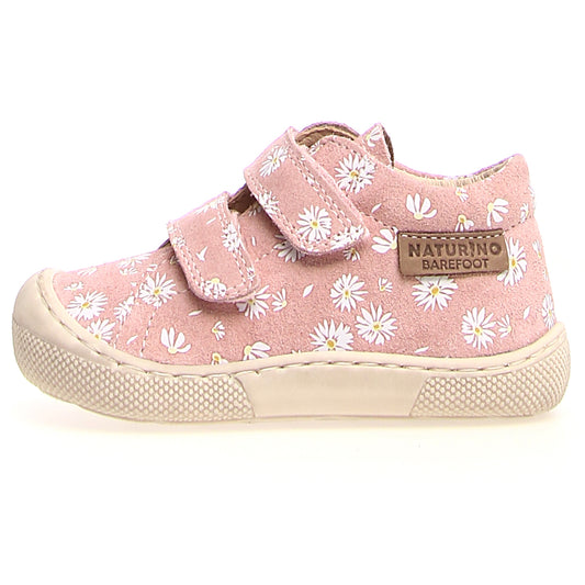 NATURINO Barfußschuh Halbschuh AMUR - rosa / Gänseblümchen