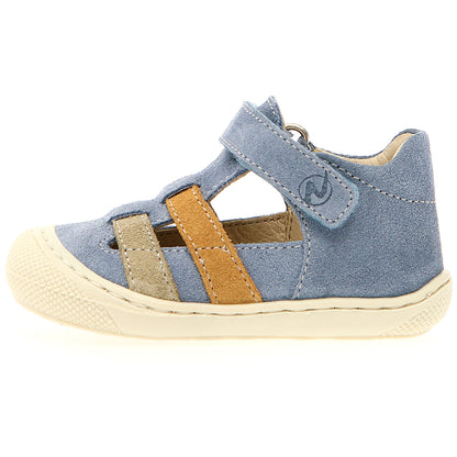NATURINO Halbsandale BEDE - celeste / grau / curry - Comfortable and stylish sandals for kids in blue, grey and yellow