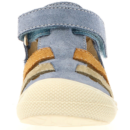 NATURINO Halbsandale BEDE - celeste / grau / curry: Comfortable and stylish sandal in sky blue, gray, and curry colors