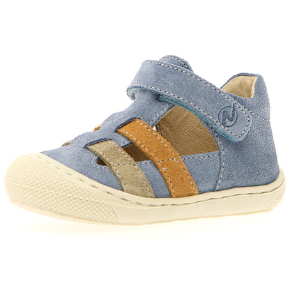 NATURINO Halbsandale BEDE - celeste grau curry, comfortable and stylish kids' sandal for summer