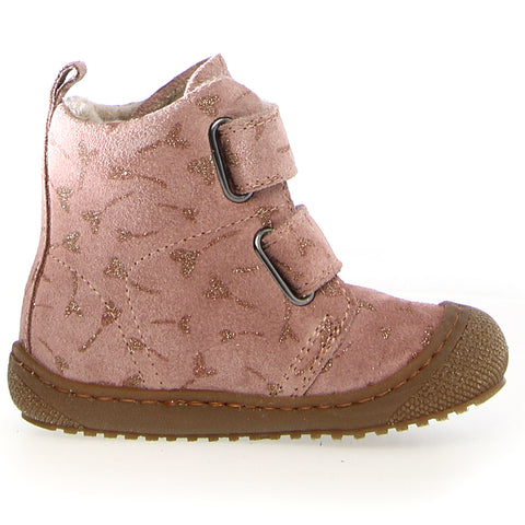 NATURINO Stiefel BUBBLE - altrosa / goldene Herzen: Stylish pink boots with golden hearts for girls