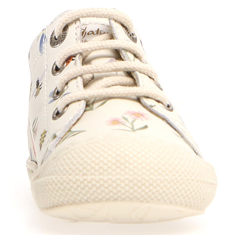 NATURINO Halbschuh COCOON - Blühwiese front view with laces