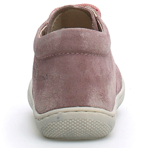 High-quality NATURINO Halbschuh COCOON in altrosa Velour with durable sole