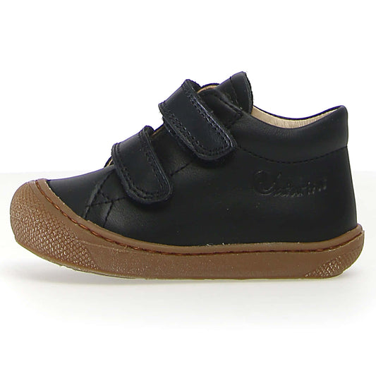 NATURINO Halbschuh COCOON - schwarz: Black leather children's shoe with comfortable and supportive design