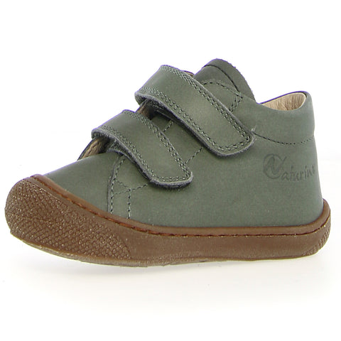 NATURINO Halbschuh COCOON in eukalyptus color with dark sole, a comfortable and stylish option for children's footwear