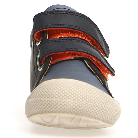 Children's NATURINO Halbschuh COCOON in navy, celeste, and rot colorway