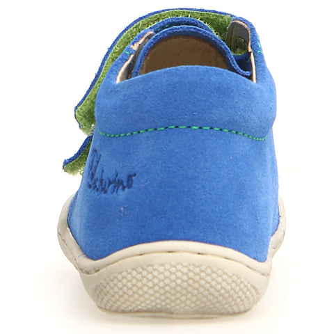 NATURINO Halbschuh COCOON in ultrablau and lime colors with Velour material