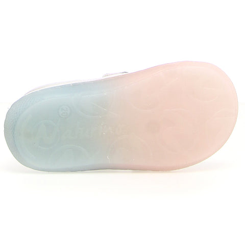NATURINO Halbschuh COCOON in perlmutt, babyrosa, and babyblau colors, perfect for little ones