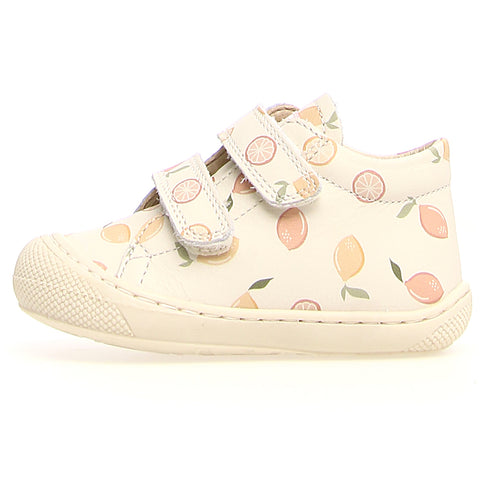 NATURINO Halbschuh COCOON in créme color with charming Sommerfrüchte pattern