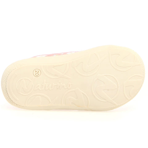 Comfortable and stylish NATURINO Halbschuh COCOON in pink for kids