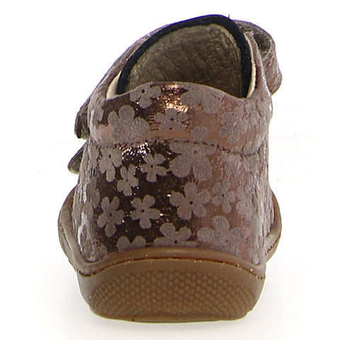NATURINO Halbschuh COCOON in bronze color with floral design, perfect for stylish and comfortable everyday wear