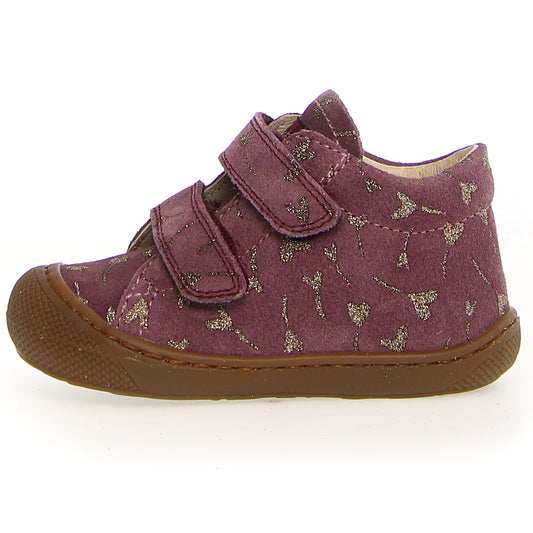 NATURINO Halbschuh COCOON in magnolia with beautiful gold hearts design