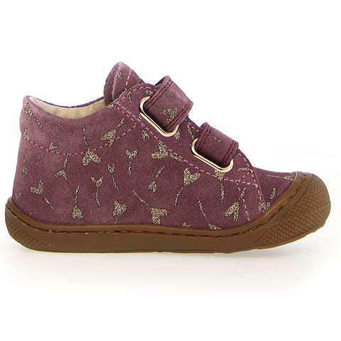 NATURINO Halbschuh COCOON in magnolia with gold heart pattern, perfect for stylish and comfortable everyday wear for kids