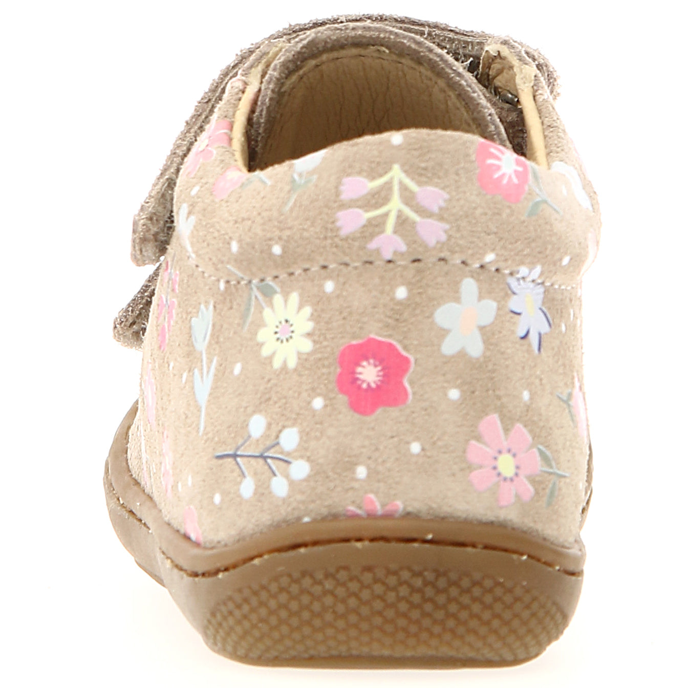 NATURINO Halbschuh COCOON - beige / Streublümchen: Comfortable and stylish beige shoe with scattered flower design for kids