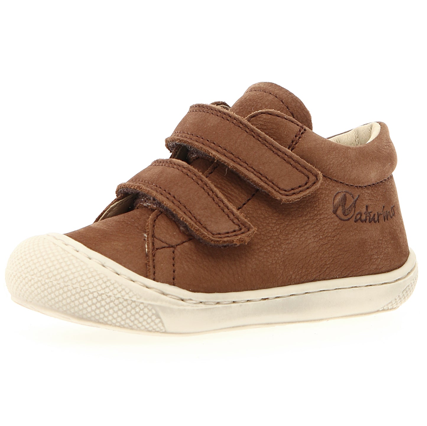 Einzelner brauner Halbschuh aus hochwertigem Nubukleder