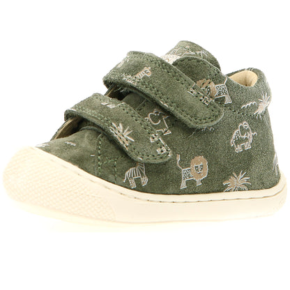 NATURINO Halbschuh COCOON in oliv and safari colors for kids