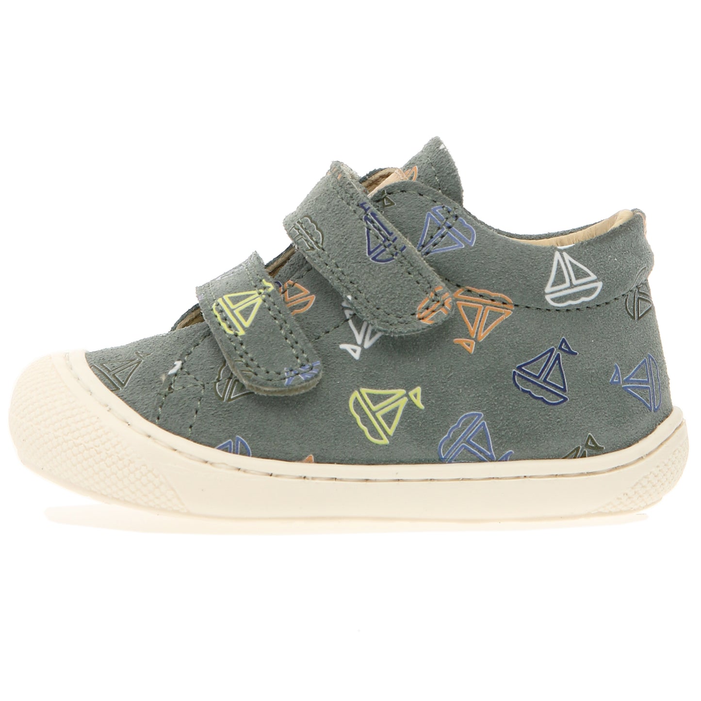 NATURINO Halbschuh COCOON in mineralgrün, hochwertige Kinderboote aus strapazierfähigem Material