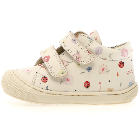 Natürino Halbschuh COCOON in créme mit Streublumenwiese 