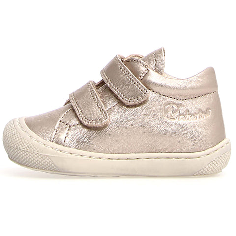 Shiny platingold NATURINO Halbschuh COCOON with easy on-off design