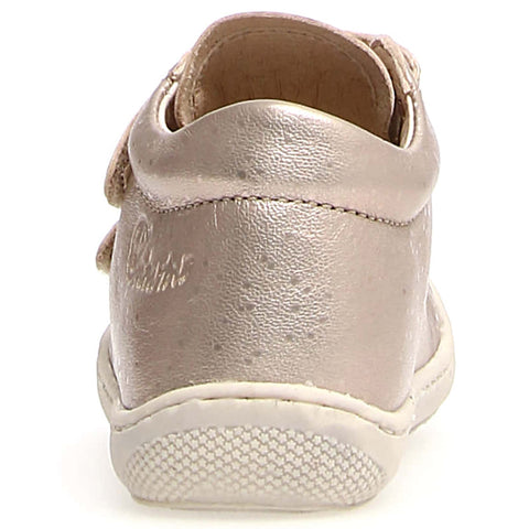 Fashionable and trendy NATURINO Halbschuh COCOON - platingold for children