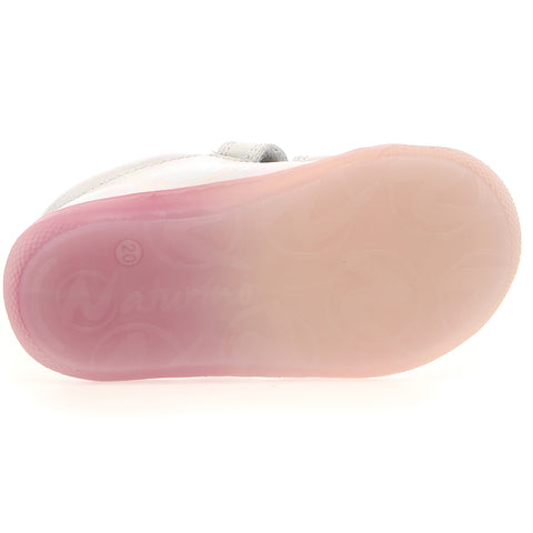  NATURINO Halbschuh COCOON - stilvoll und bequem in Weiß, Pink und Irisierend