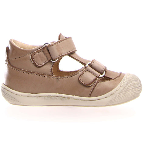 Side view of NATURINO Halbsandale PUFFY - taupe, perfect for outdoor activities and everyday wear