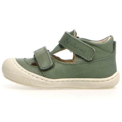 NATURINO Halbsandale PUFFY - mineralgrün: Comfortable and stylish green half sandal for kids