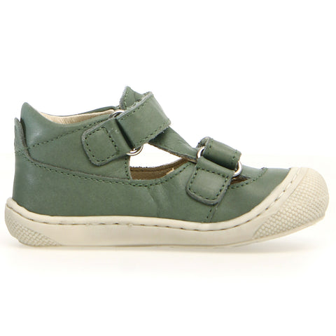 NATURINO Halbsandale PUFFY - mineralgrün: Kid's green half sandal with comfortable cushioning