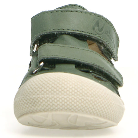 NATURINO Halbsandale PUFFY in mineralgrün - comfortable and stylish kids' sandal perfect for outdoor adventures