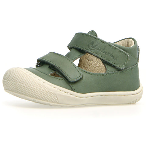 NATURINO Halbsandale PUFFY - mineralgrün: Comfortable and durable half sandal in a beautiful mineral green color