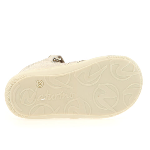  Hochwertige Halbsandale für Mädchen in Gold mit glänzenden Elementen