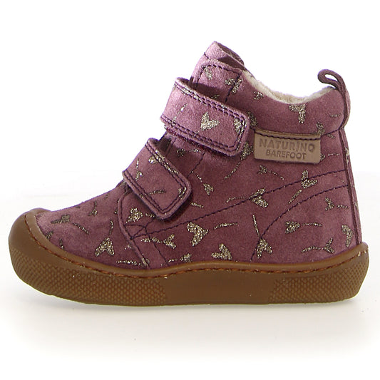 NATURINO Stiefel WIGGHI in lovely lila color with adorable golden hearts design